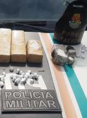Trio é capturado pela PMCE com 3,3 kg de maconha e um revólver em Independência