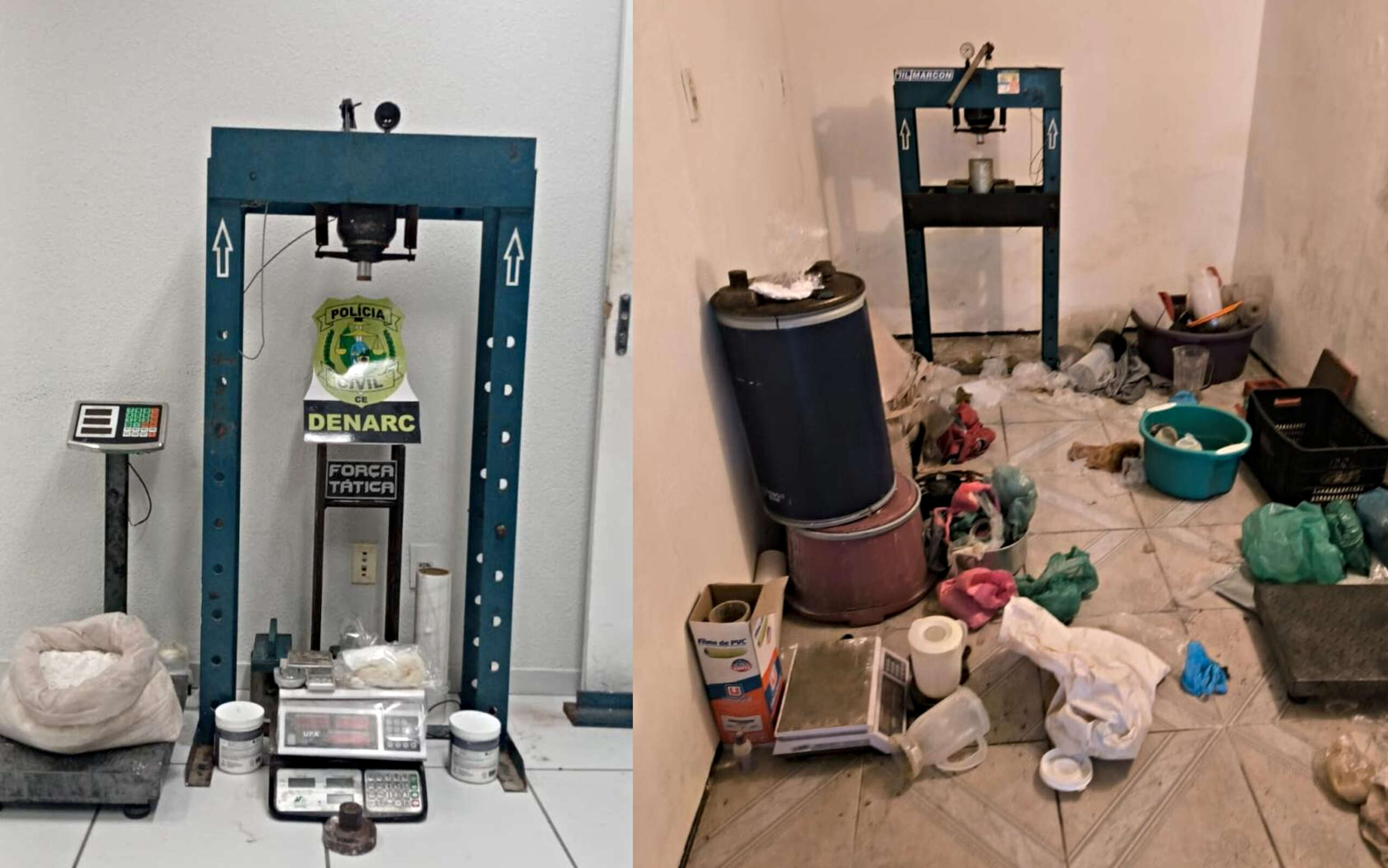 Ação conjunta resulta na apreensão de drogas e materiais usados para o tráfico no bairro Henrique Jorge