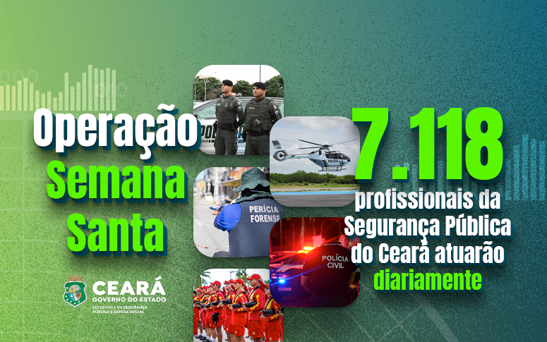 Operação Semana Santa: feriadão contará com 7.118 profissionais da Segurança Pública do Ceará, diariamente