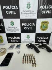 Após denúncias, homem é preso pela PCCE com armas, drogas e munições em Juazeiro do Norte